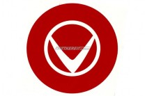 Aufkleber Radkappe Volvo-Logo rot