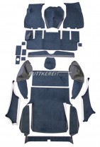 Teppichsatz 1800 ES blau mit Radhausbezug schwarz