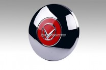 Radkappe -64 rot / verchromt