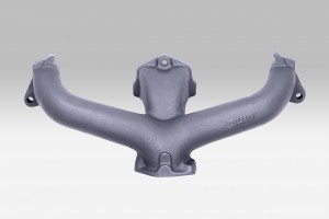 Abgaskrümmer B18/20 Guss doppelt / Vergasermotoren