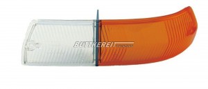 Blinkerglas 164 links  gelb-weiss original