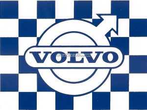 Aufkleber kariert blau Volvo