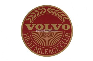 Aufkleber Volvo high mileage club