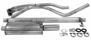 Auspuffsatz AZ B18/20 Sport Edelstahl SIMONS -2fach