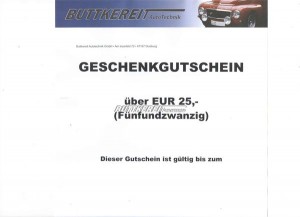 Geschenkgutschein 25 EUR